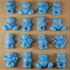 16 x Edible 3D 30mm Teddy Teddybear Set, icing toppers, cake cupcakes decorations T072 (Pearl Baby Blue) view 2