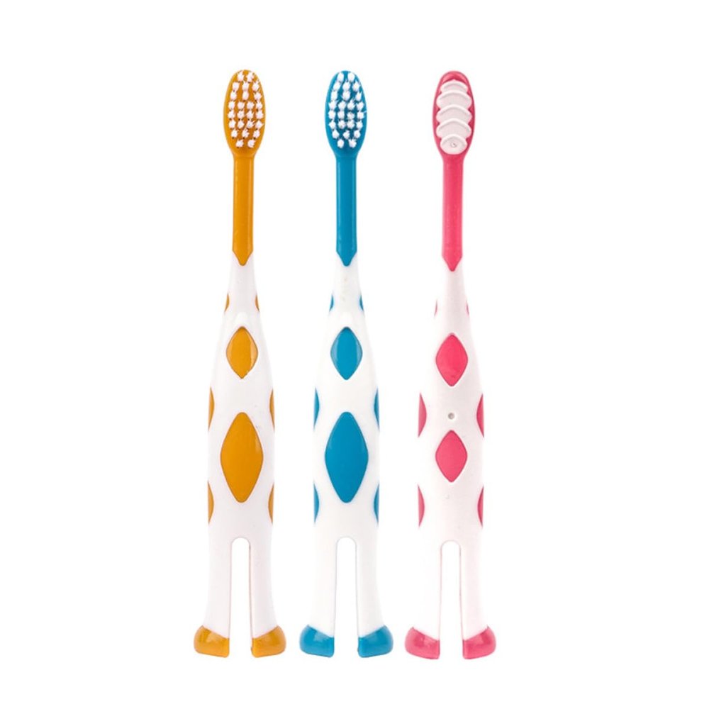 WRITWAA 6Pcs Soft Bristle Baby Toothbrush for Kids Oral Care Cartoon Design Bathroom Accessories