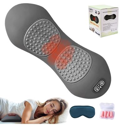 2026 3 in 1 Back Therapy, 3-in-1 Back Massager, 135Golden Curvature, Spinal Traction, Therapeutic Heat, and Vibration Massage,Promote Relaxation in The Back (Grey)