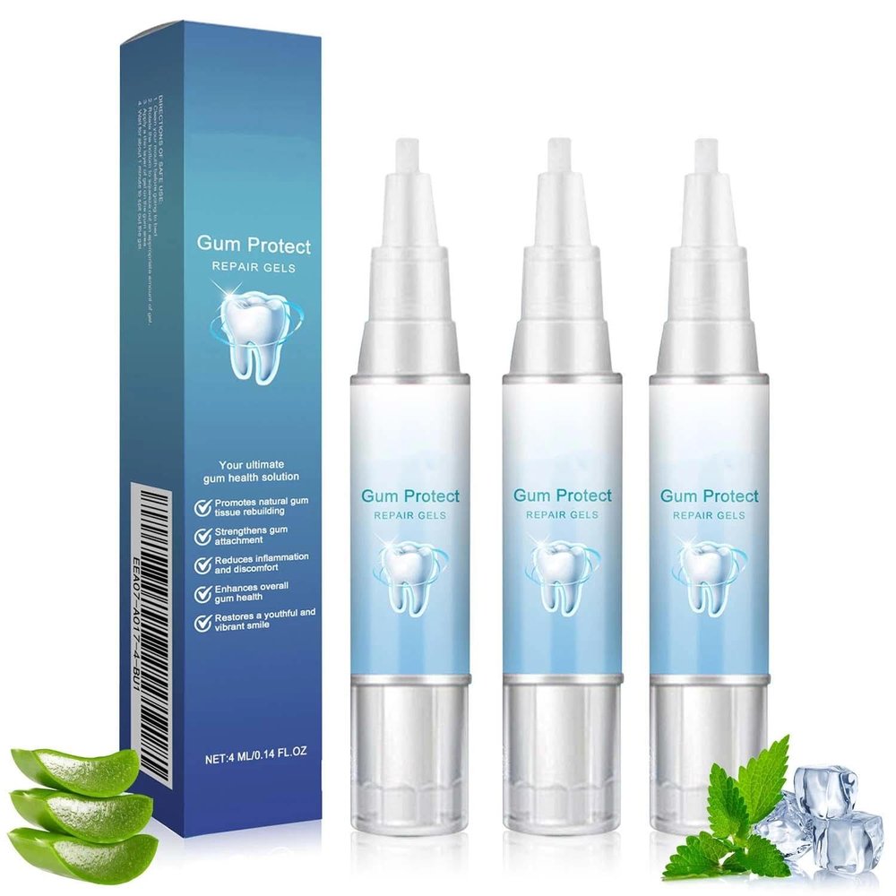 3PCS Teeth Repair Gel, Mullein Gum Shield Therapy Gel & Teeth Whitening Essence Pen, Natural Oral Care for Gum Protection and Deep Cleaning