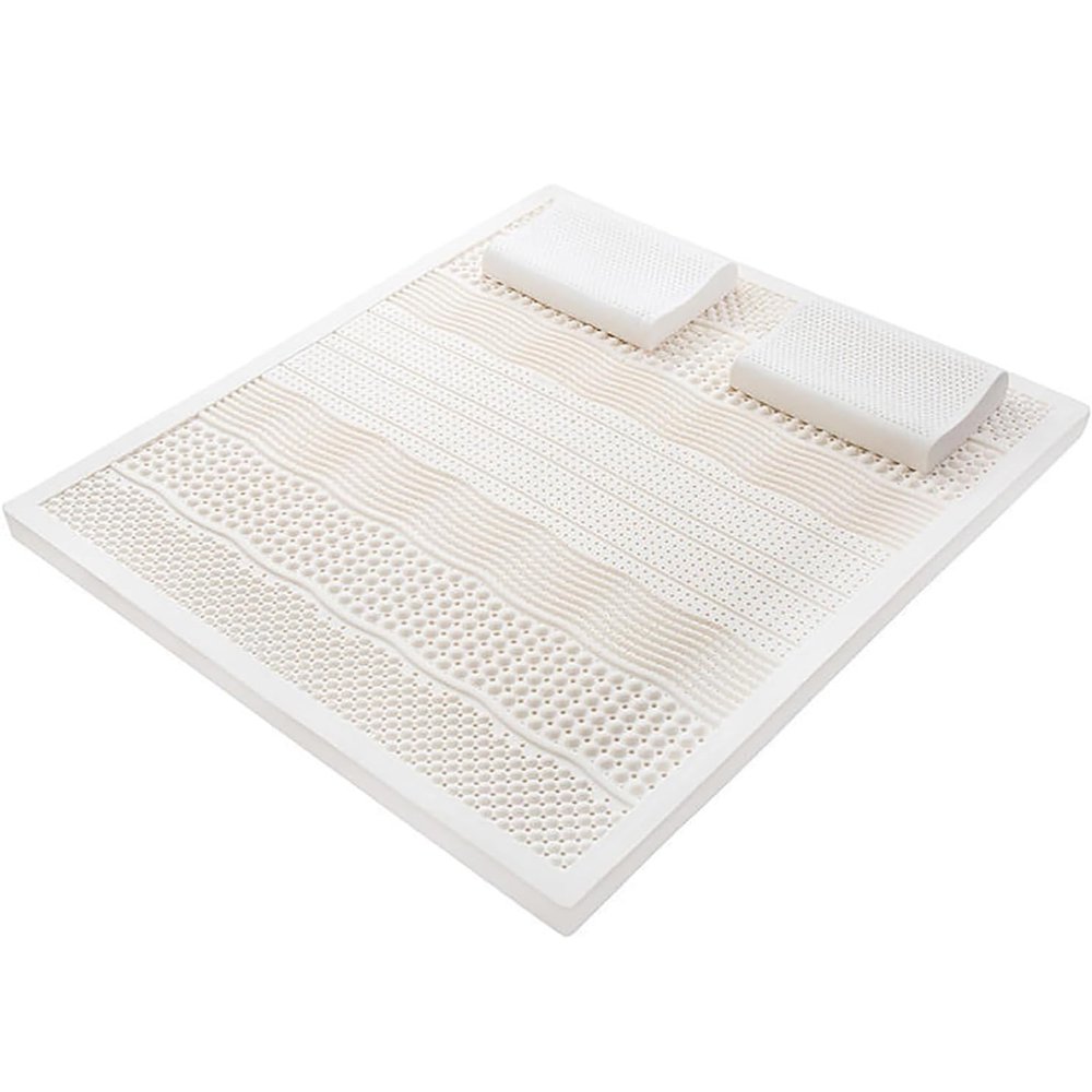 100% Natural Latex, 2in Thick, 100x200cm (39x79in), Breathable Honeycomb Ventilation, Soft & Comfortable, No Deformation, Compression Support, Eco-Friendly Sleep Solution