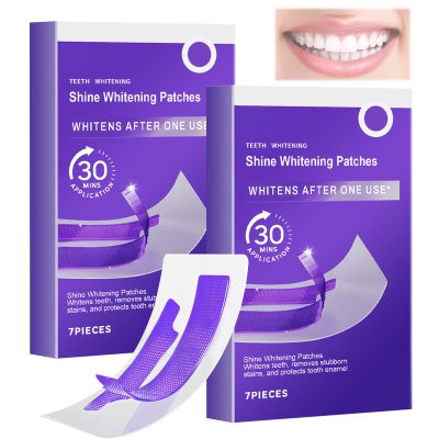 14 Pcs Purple Teeth Whitening Strips, Whitening Strips, Teeth Whiten Strip, Combining Whiter Tooth and Colour Correction