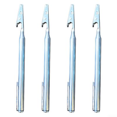 4 stainless steel telescopic retractable clips for alligator clips with wire fixing capability, for air conditioning, car work, and home repairs