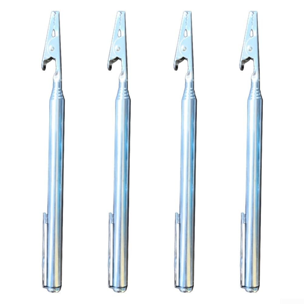 4 stainless steel telescopic retractable clips for alligator clips with wire fixing capability, for air conditioning, car work, and home repairs
