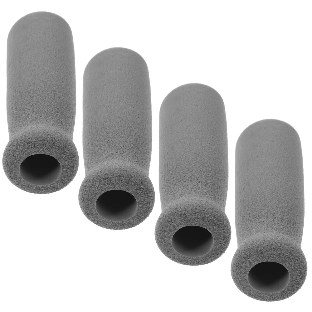 Mipcase 4pcs Non-Slip Foam Walking Cane Handle Grips for Elderly Crutches Reusable Crutch Handle Wraps Grey Soft Comfortable Support for Mobility Aid
