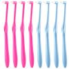 8 PCS Interspace Toothbrush, Interspace Compact Soft Slim Interspace Teeth Brush, Dental Brushes for Orthodontic Braces & Detail Cleaning - Blue + Pink view 1