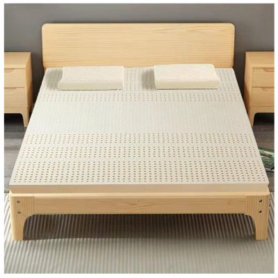 100% Natural Latex, 7.5cm Thick, 100x200cm (39x79in), Non-Deforming, Compression Resistant, Honeycomb Ventilation, Soft & Comfortable, Eco-Friendly Rubber