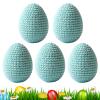 Gnrique Ostereier 5 Stck Gestrickte Frhlingsdekoration 70g Handgemachte Schmuck Eier PC+Strickfaden Zum Dekorieren Von Krnzen Girlanden Bro Feier Vasen Tisch Party view 4