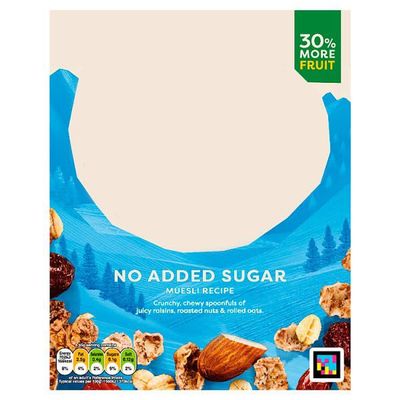 No Added Sugar Muesli, High in Fibre, Suitable for Vegetarians, 550g