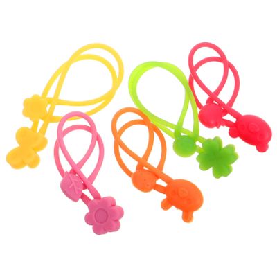 NUSITOU 5pcs Silicone Elastic Bands for Bento Box, Kitchen Food Storage, and Vegetable Bundling Flexible, Reusable, Colorful Stretch Straps for Household Organization