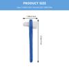 GALPADA 2pcs Denture Cleaning Toothbrushes Dual-Head Small Size Retainer Brush with Blue and Red Handles for Oral Blind Spot Care and Braces Teeth Maintenance view 2
