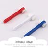 GALPADA 2pcs Denture Cleaning Toothbrushes Dual-Head Small Size Retainer Brush with Blue and Red Handles for Oral Blind Spot Care and Braces Teeth Maintenance view 3