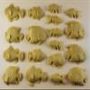 18 x Edible 3D 40mm Fish Set, icing toppers, cake cupcakes decorations T073 (Honey Gold) view 2