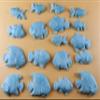 18 x Edible 3D 40mm Fish Set, icing toppers, cake cupcakes decorations T073 (Pearl Baby Blue) view 2