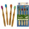 The Turtle Tribe Bamboo Eco Toothbrush, Kids 4 Pack, Ultra Soft Bristles, Every Purchase Funds Ocean Conservation Charities, Natural and Biodegradable Handle