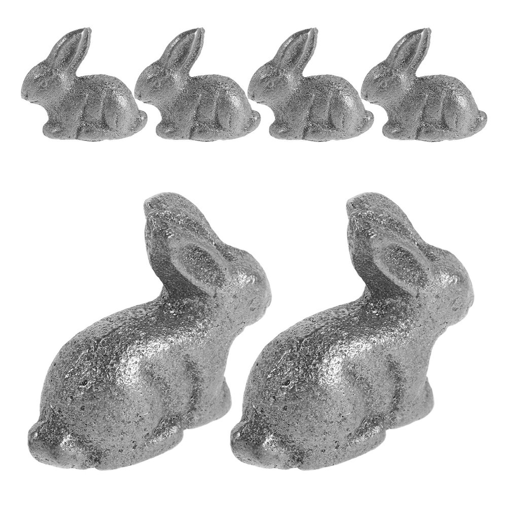 SECFOU 6pcs Iron Rabbit Cooking Tool Cast Iron Natural Boost Cookware for Vegan Athletes Pregnant Women Healthy Cooking Supplement