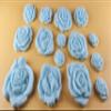 15 x Edible 3D Mixed Roses flowers Set, icing toppers, cake cupcakes decorations T077 (Baby Blue) view 1