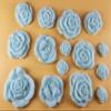 15 x Edible 3D Mixed Roses flowers Set, icing toppers, cake cupcakes decorations T077 (Baby Blue) view 2