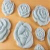 15 x Edible 3D Mixed Roses flowers Set, icing toppers, cake cupcakes decorations T077 (Baby Blue) view 3
