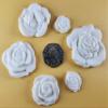 15 x Edible 3D Mixed Roses flowers Set, icing toppers, cake cupcakes decorations T077 (Baby Blue) view 4