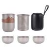 Titanium Tea Set Camping Portable Teaware Kit view 1