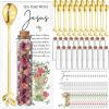 Skybooly 24 Pcs Christian Tea Party Favors Jesus Teaspoons Glass Jar with Prayer Cards 6.5" Coffee Spoons Souvenirs for Tea Party Church Christmas Easter Family Reunion Gifts (Gold) view 1