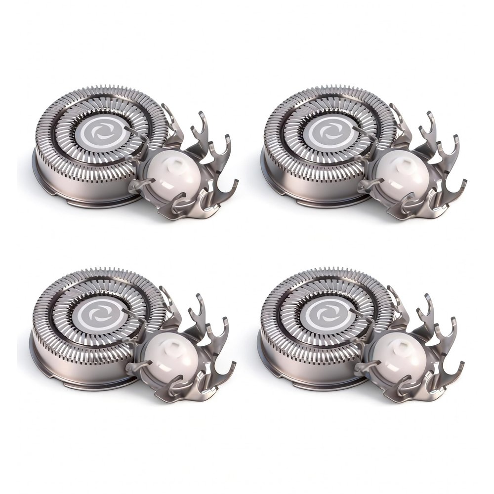 4 Pack | Replacement Heads Double Rings for Electric Shavers Compatible with Freebird FlexSeries Pro Electric Head Shaver