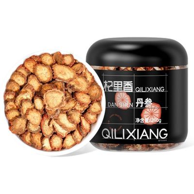 Dried DanShen (Red Sage Root) Slices | 250g Jar,| Traditionally Sun-Dried, Suitable for Brewing Tea, Decoction or Culinary Use