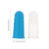 POPETPOP 4pcs Silicone Finger Toothbrush Set, Soft Food-Grade Silicone Finger Toothbrush for Oral Care, Double-Sided Teeth Cleaning Brush, Suitable for Newborns view 2