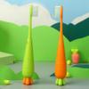 Hemobllo 4pcs Manual Toothbrush Set with Soft Bristles, Cartoon Carrot and Green Radish Design, Ergonomic Toothbrushes for Daily Home Use view 3