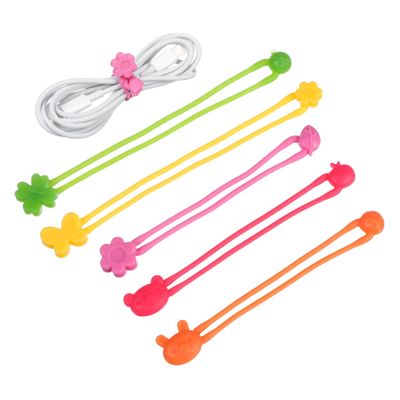 Hemobllo 5pcs Silicone Elastic Bands for Bento Box, Flexible Washable Silicone Fixing Straps, Portable Stretchy Bands for Kitchen Food Storage and Vegetable Bundling