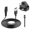 5V Charger Power Adapter Cable - Compatible with Philips One Blade & Series Electric Shavers QP2824/QP2724/QP2834/QP1924/MG5910/MG7910/MG9510/3000X/5000X & More, Includes a Brush