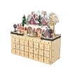 PANGBOER Handmade Wooden Advent Calendar Cabinet With 24 Drawers For Christmas Count Down Decorations And Storage view 3
