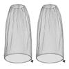 Bosiyrggrl 2 Pack Mosquito Head Net Mesh Insects Mesh Head Net for Gardening Hiking Fishing Traveling for Hats, Mesh Grey view 1