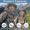 Bosiyrggrl 2 Pack Mosquito Head Net Mesh Insects Mesh Head Net for Gardening Hiking Fishing Traveling for Hats, Mesh Grey view 2