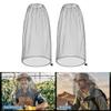 Bosiyrggrl 2 Pack Mosquito Head Net Mesh Insects Mesh Head Net for Gardening Hiking Fishing Traveling for Hats, Mesh Grey view 4