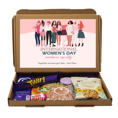 Personalised International Women's Day Delight: Empowering Treat Box Gift Employee Appreciation Corporate Inspirational Women hug - Pamper