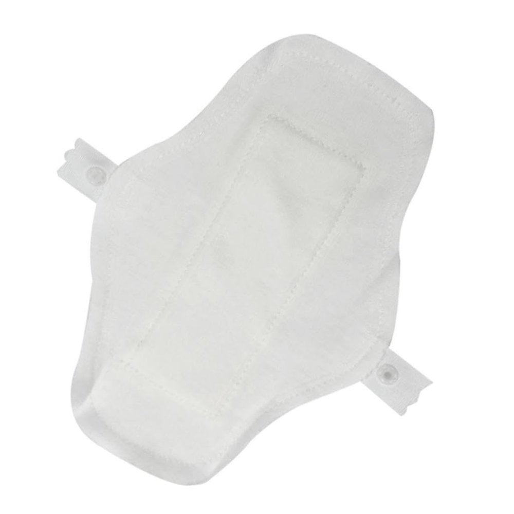 Zanthicia Super Thin Soft Reusable Menstrual Pad Extra Long Cotton Panty Liner Options for Daily Menstrual Comfort Cotton Panty Liner for Women Extra Long Unscented, White, 18cm