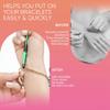 Uikdjgu 3Pcs Bracelet Helper Tool - Fastener Tool for Bracelet, Necklace, Jewelry, Watch - Clip, Clasp Helper,Gold++Green view 2
