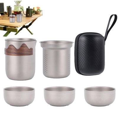 Titanium Tea Set Travel Portable Teaware Kit
