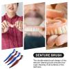 Hemobllo 4pcs Denture Brush Set Double-Sided Toothbrush for Denture Cleaning Portable Soft Toothbrush Travel Oral Care for Seniors view 4