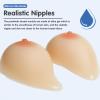 Teardrop Silicone Breast Forms, Concave Bottom Bra Pad Enhancers Non-Stick Prosthesis for Mastectomy Crossdresser Transgender(Non-Stick,A Cup) view 3