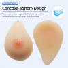 Teardrop Silicone Breast Forms, Concave Bottom Bra Pad Enhancers Non-Stick Prosthesis for Mastectomy Crossdresser Transgender(Non-Stick,A Cup) view 4