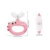 WEKAMOS Silicone Toothbrush for Ages 0-3 Years, U-Shaped Soft Bristle Training Toothbrush with Dinosaur Design, Pink Gum Care Mouthpiece Brush for Early Dental Care view 2