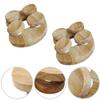 Adjustable Rotatable Wooden Sauna Pillow for Ergonomic For Neck Relief and Support, Suitable for Traditional Sauna Rooms, Pack of 2
