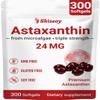 Astaxanthin 24mg with MCT Oil, Organic Astaxanthin Antioxidant Supplements with Ashwagandha, Supports Eye, Skin, Immune, Internal Circulation & Healthy Aging, Fresh Microalgae Source, 300 Softgels view 1