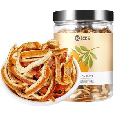 Authentic Aged Dried Tangerine Peel Shreds, 100g Can, Premium Old Mandarin Peel, Natural Sun-Dried, Perfect for Soup & Tea, Premium Aged Tangerine Peel Slices, Chen Pi