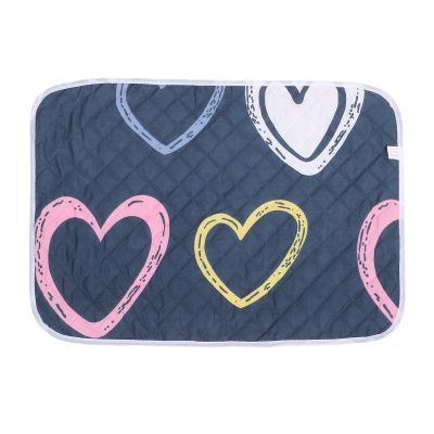 Ciieeo Incontinence Bed Pad 50x70cm Reusable Waterproof Washable Underpad with Quilted Heart Pattern for Elderly Patients and Bedridden Incontinence Protection