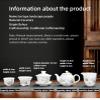 Iced Jade White Porcelain Kung Fu Tea Set High-End Gift Set (13 White Ice-cream Teapot-Shan Shui Ren "Gift Box Set) view 2