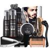 Beard Grooming Kit for Men, 13 in 1 Beard Care Kit Men Gifts with Beard Roller, Razor & Styling Shaper, Beard Kit with Beard Oil, Shampoo, Conditioner, Brush, Balm, Comb, Scissors, Gifts for Him